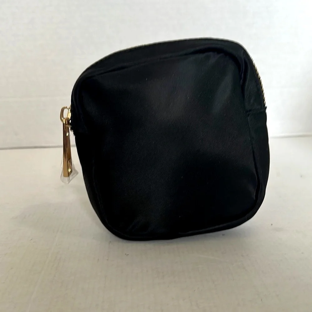 Black nylon waterproof Cosmetic bag black NWOT
